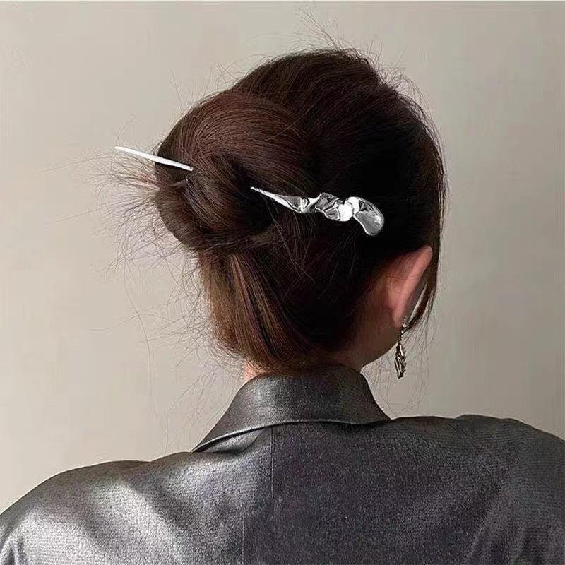 Vintage Chinese Style Silvery Hair Pin Headwear Hair Accessories