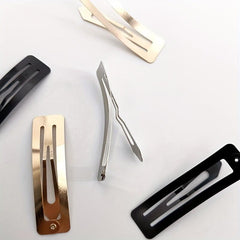 10pcs Solid Hair Snap Clip Casual Daily Headwear for Female