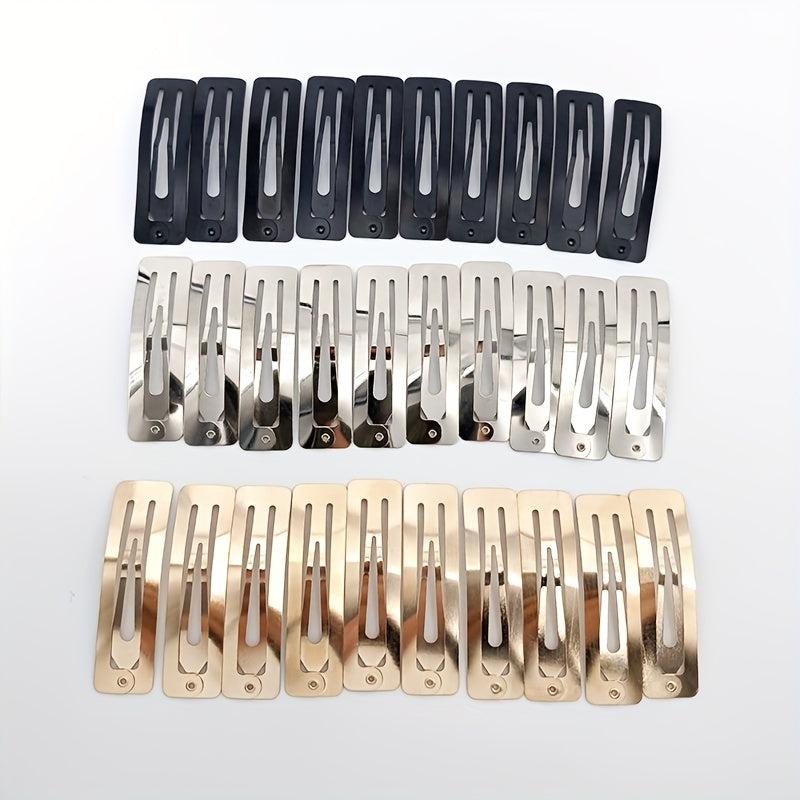 10pcs Solid Hair Snap Clip Casual Daily Headwear for Female