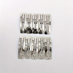 10pcs Solid Hair Snap Clip Casual Daily Headwear for Female