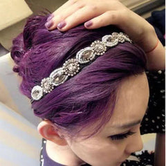 Beaded Bridal Headband Rhinestone Hair Accessories Vintage Party Headdress