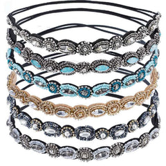 Beaded Bridal Headband Rhinestone Hair Accessories Vintage Party Headdress