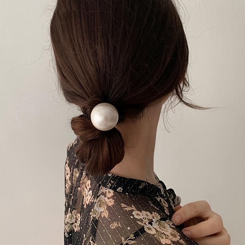 2 Pcs Pearl Hair Stick Bun Metal Hair Claw Clip Thin Hair Golden Slide Women
