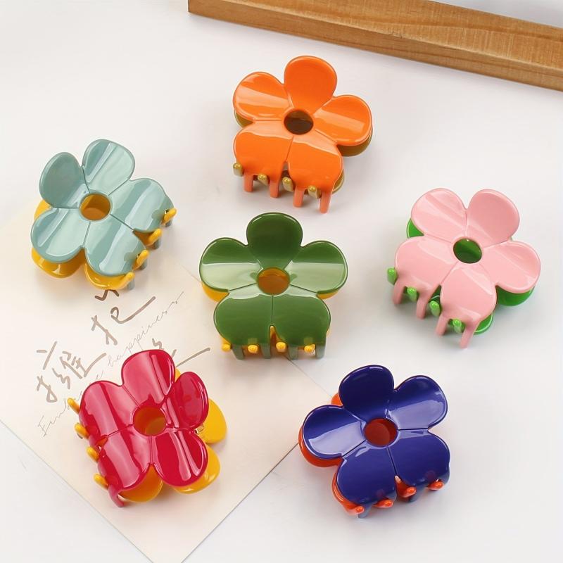 Sweet Flower Hair Claw Clip Non Slip Strong Hold Grip