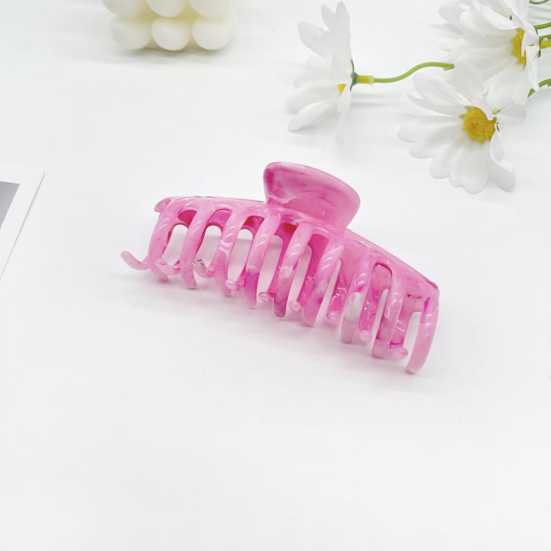 4pcs Large Hair Claw Style Solid Ponytail Holder Hair Accessories