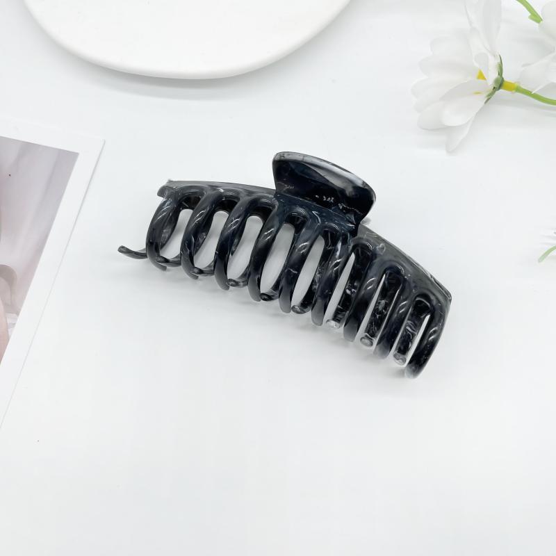 4pcs Large Hair Claw Style Solid Ponytail Holder Hair Accessories