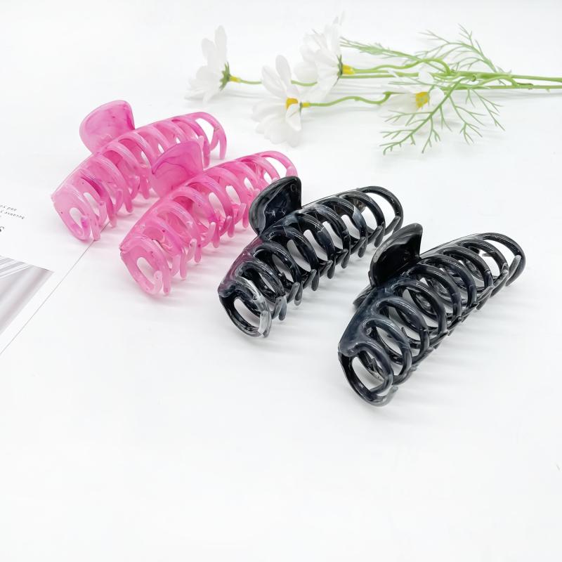 4pcs Large Hair Claw Style Solid Ponytail Holder Hair Accessories