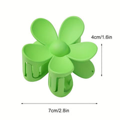 Large Flower Shaped Hair Claw Clip Ponytail Holder for Women Girls