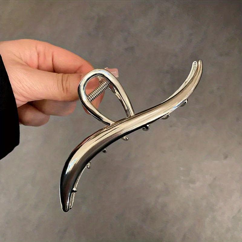 Metal Hair Claw Shark Claw Back Head Hair Clip Y2K Accessory