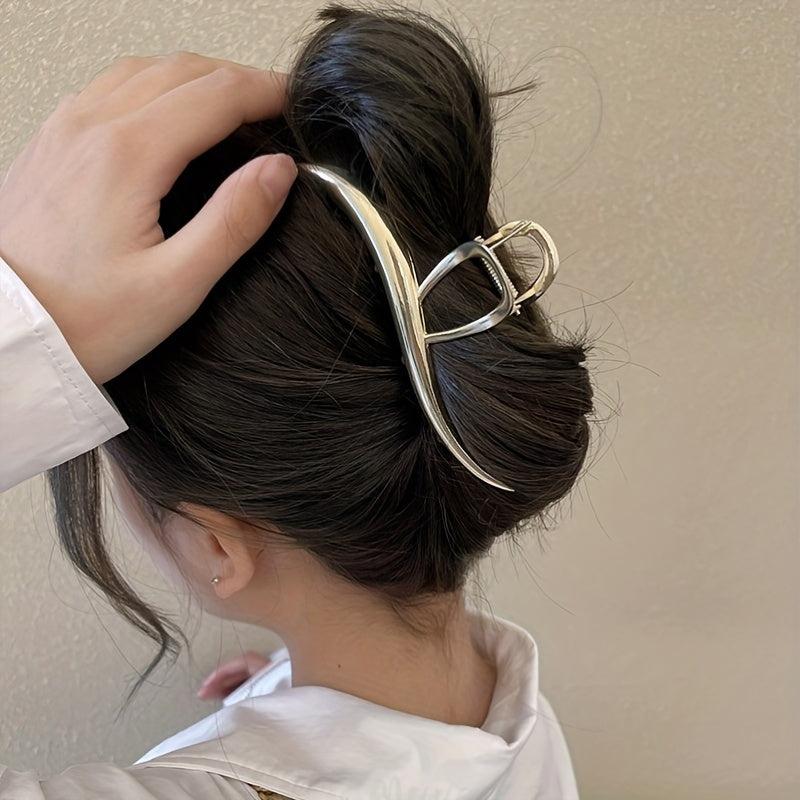 Metal Hair Claw Shark Claw Back Head Hair Clip Y2K Accessory