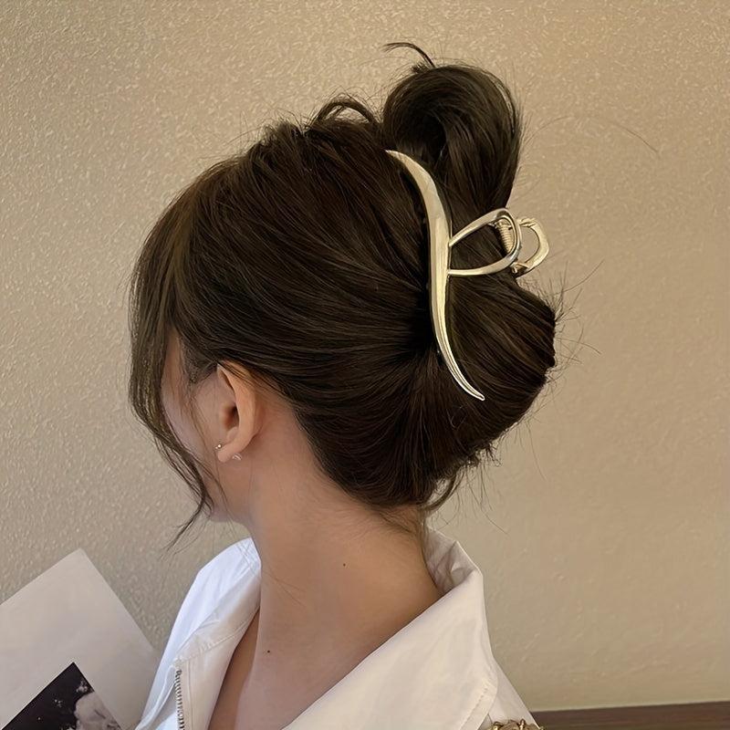 Metal Hair Claw Shark Claw Back Head Hair Clip Y2K Accessory