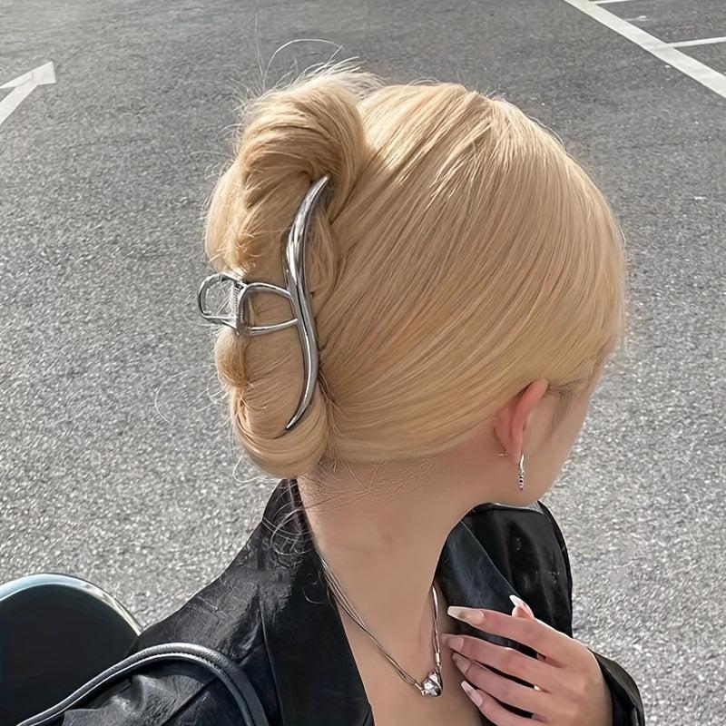Metal Hair Claw Shark Claw Back Head Hair Clip Y2K Accessory
