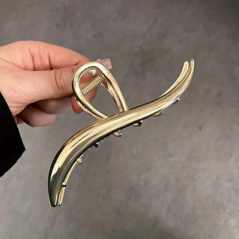Metal Hair Claw Shark Claw Back Head Hair Clip Y2K Accessory