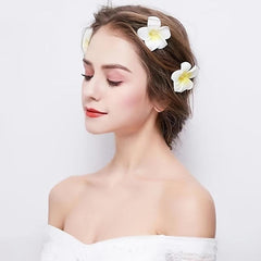 6pcs Simulation Flower Hair Clip for Seaside Bridal Hairclip Decor