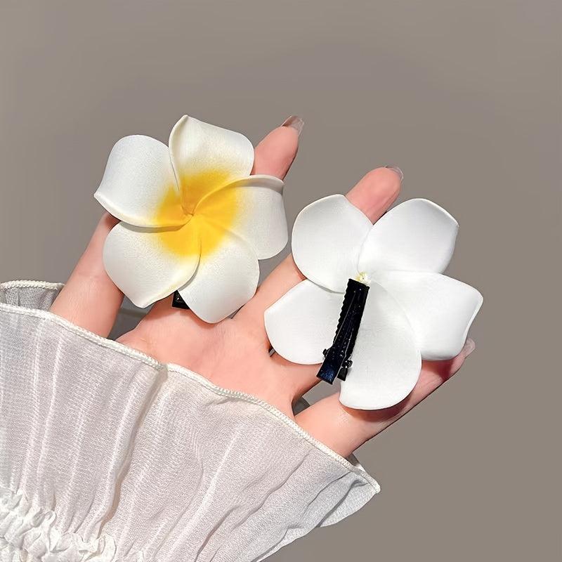 6pcs Simulation Flower Hair Clip for Seaside Bridal Hairclip Decor