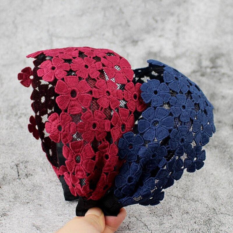 Flower Lace Headband Wide Brimmed Hair Hoop Hair Accessories