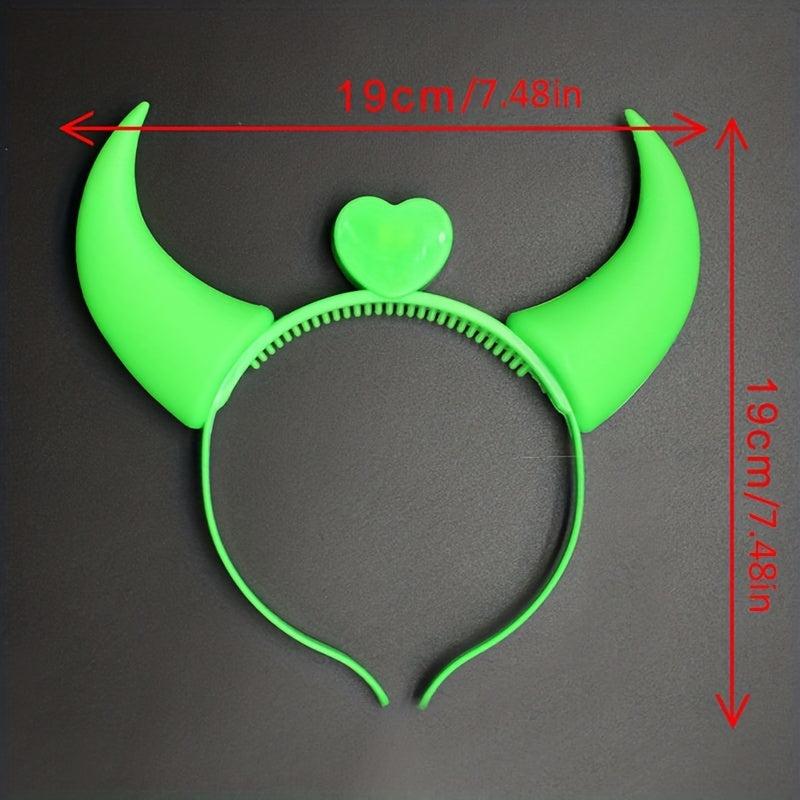 LED Devil Horns Headband Glowing Head Hoop for Halloween Cosplay