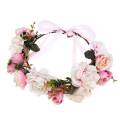 Flower Headband Wreath Floral Hair Band Wedding Festivals Seaside