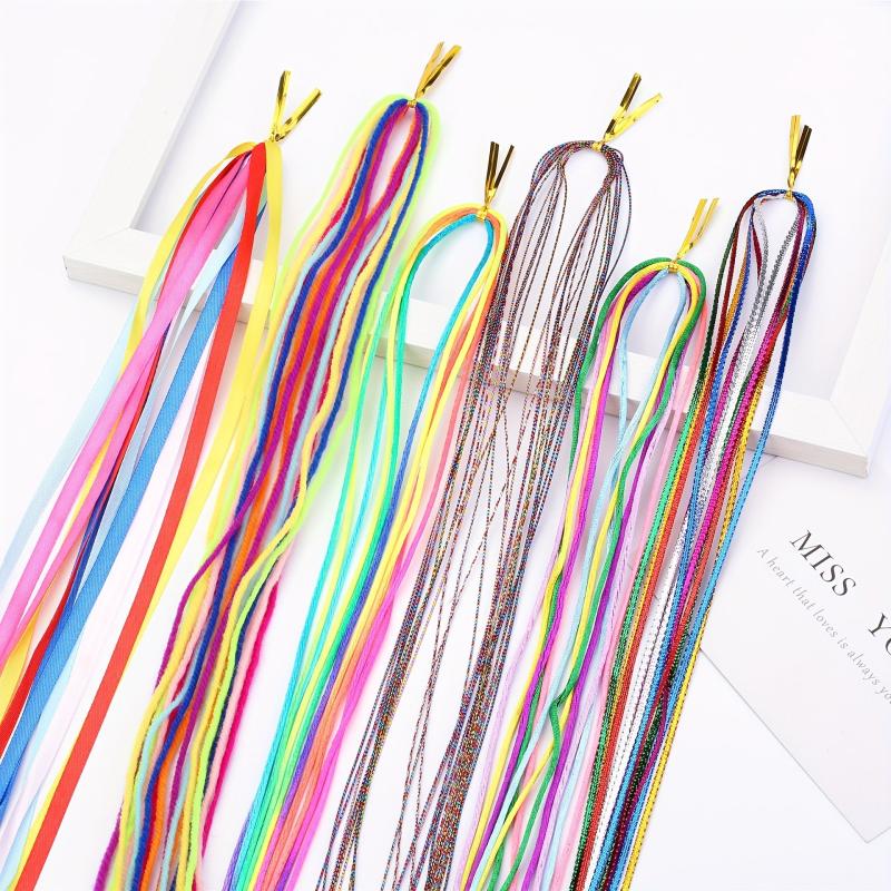 Y2K Rainbow String Hair Rope Gradient Hair Braiding Strings