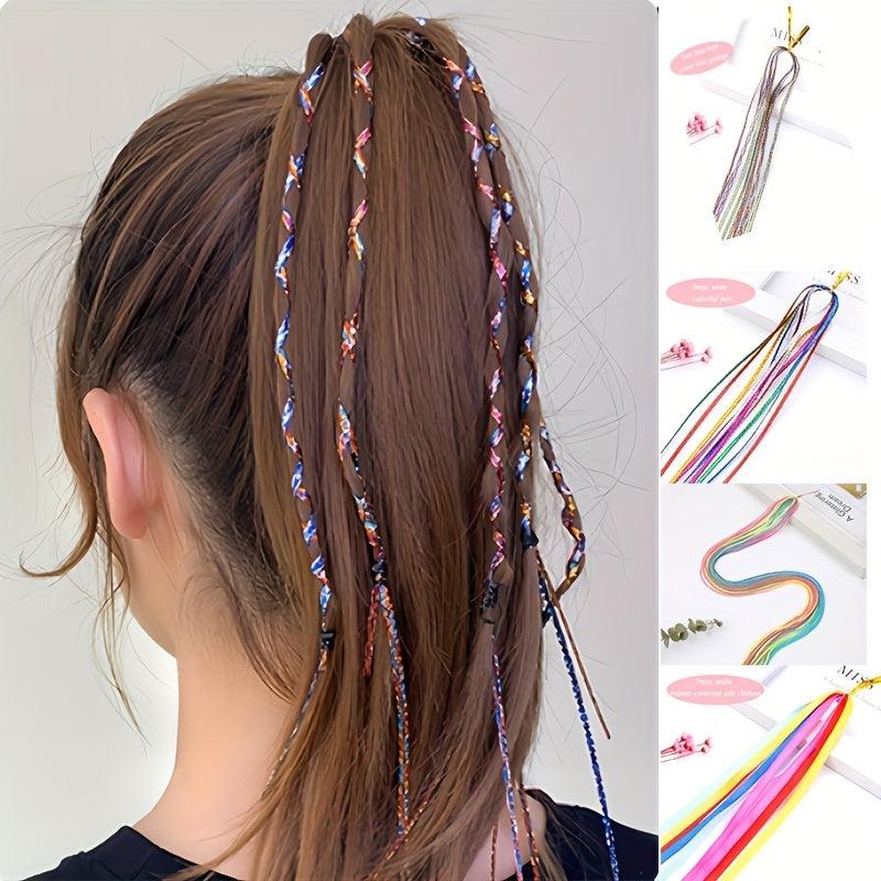 Y2K Rainbow String Hair Rope Gradient Hair Braiding Strings