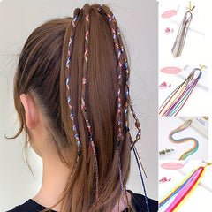 Y2K Rainbow String Hair Rope Gradient Hair Braiding Strings