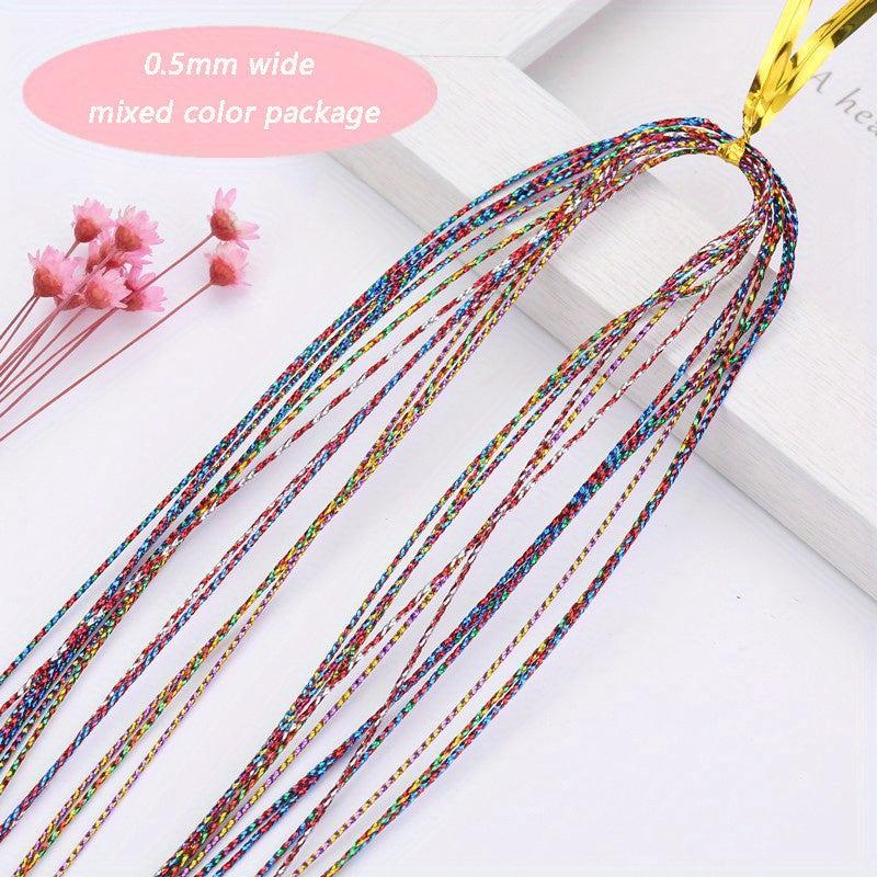 Y2K Rainbow String Hair Rope Gradient Hair Braiding Strings