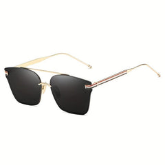 Square Striped UV400 Sunglasses for Driving Vacation Travel