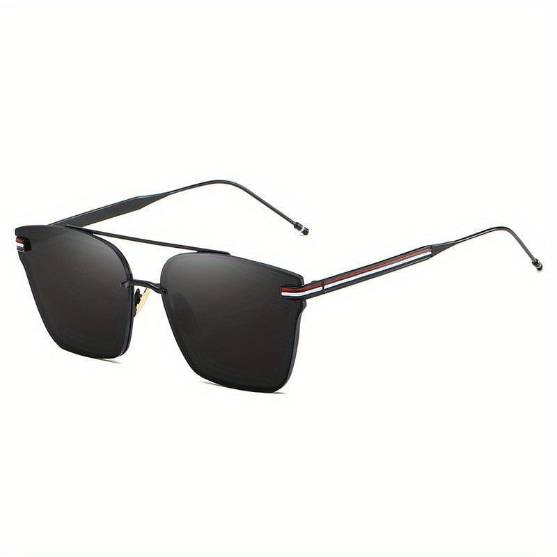 Square Striped UV400 Sunglasses for Driving Vacation Travel
