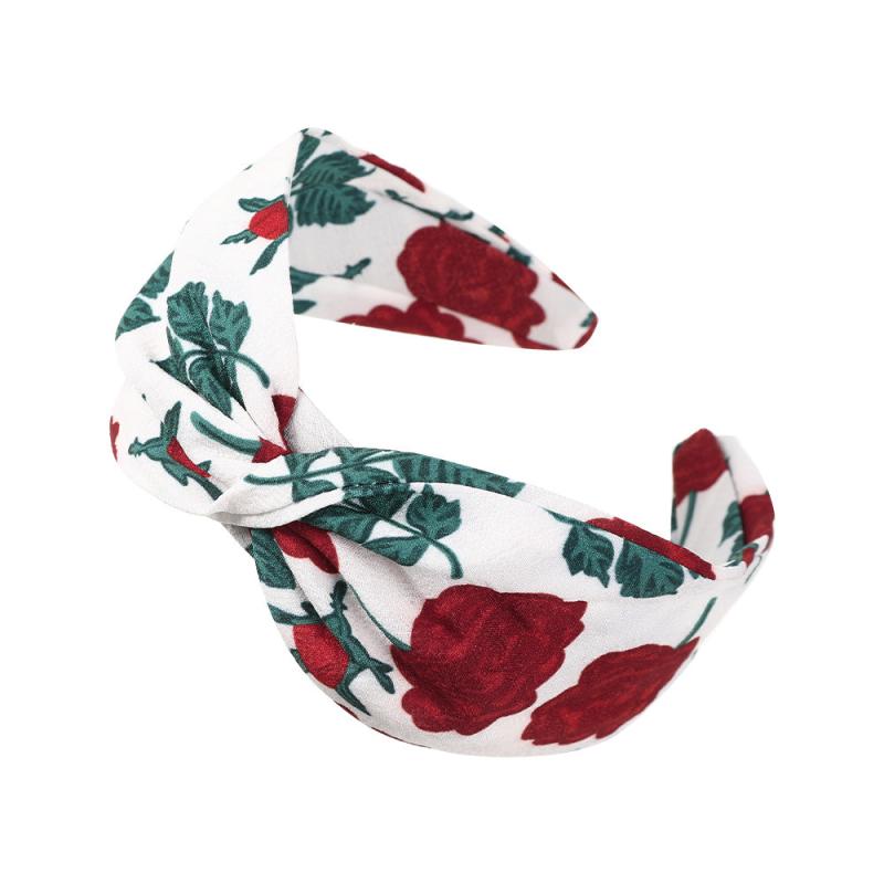 Vintage Floral Headband Cross Knot Hair Band Boho Hair Accessories