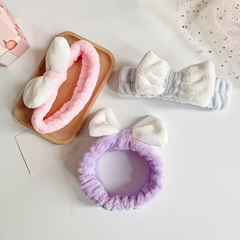Coral Fleece Butterfly Headband Hairband Makeup Headband Female Hair Accessories