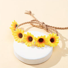 Sunflower Headband Bohemian Garland Hair Accessories Elastic Flower Crown