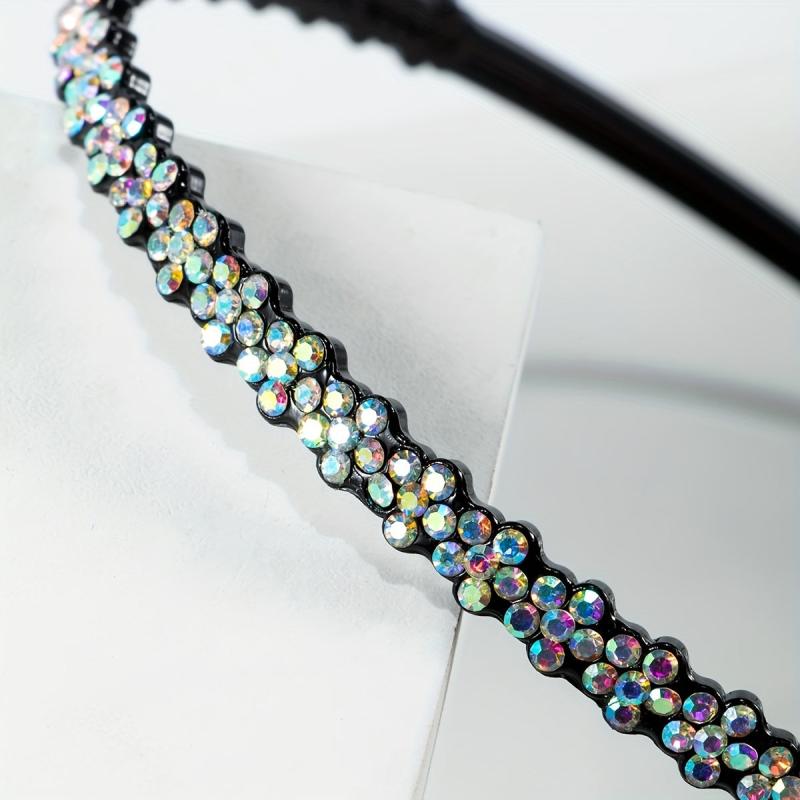 Colorful Rhinestone Hair Band Stretchy Head Hoop Nonslip Headband