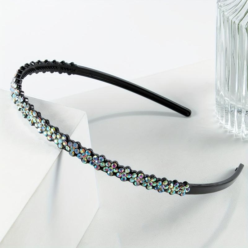 Colorful Rhinestone Hair Band Stretchy Head Hoop Nonslip Headband