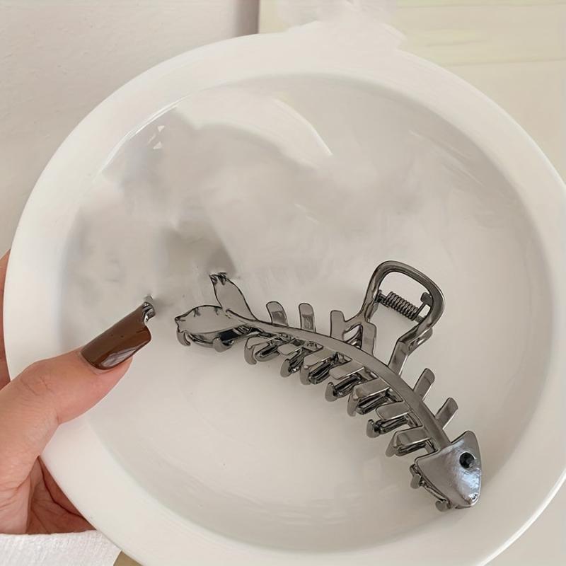 Metal Gun Hair Clip Fish Bone Hair Claw
