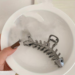 Metal Gun Hair Clip Fish Bone Hair Claw