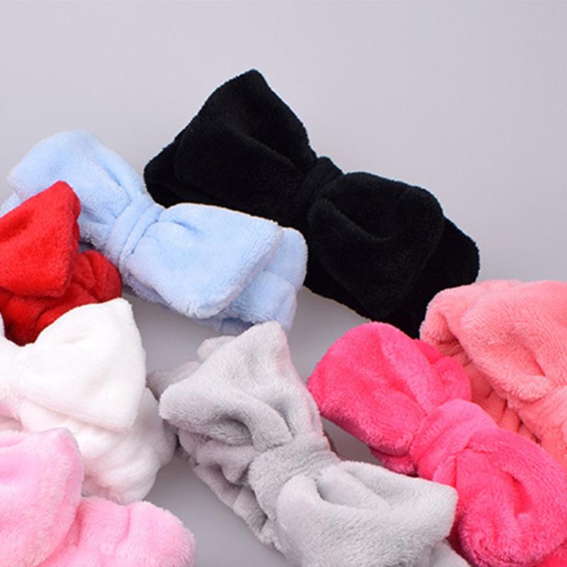 Soft Bow Hair Band Spa Headband for Women