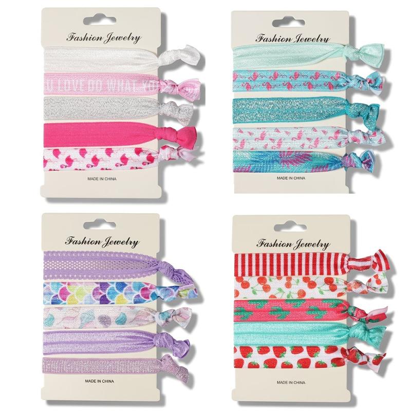 No Crease Ribbon Elastic Ponytail Holder Hair Ties Hair Styling Accessories