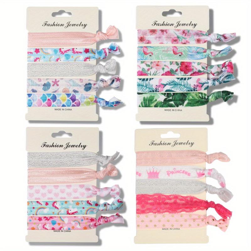 No Crease Ribbon Elastic Ponytail Holder Hair Ties Hair Styling Accessories