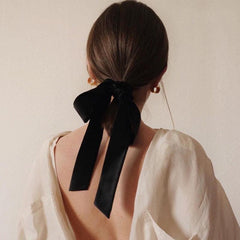 Velvet Ribbon Hair Tie with Bow Knot