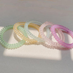 5pcs Luminous Skinny Spiral Hair Tie Hair Accessories Women Girls