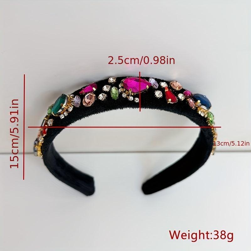 Baroque Rhinestone Headband Knitted Fabric Hair Hoop