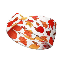 Halloween Headband Maple Leaf Pumpkin Candy Print Headdress