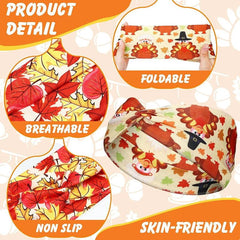 Halloween Headband Maple Leaf Pumpkin Candy Print Headdress