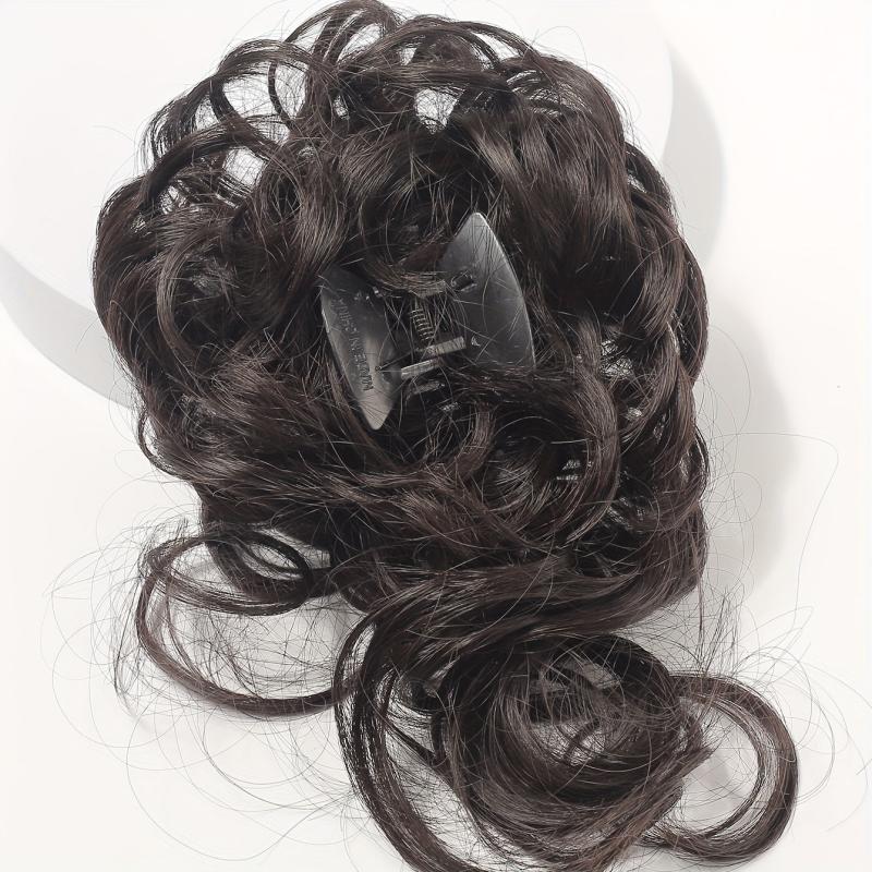 Curly Wigs Ponytail Hair Extension PVC Simulation Hair