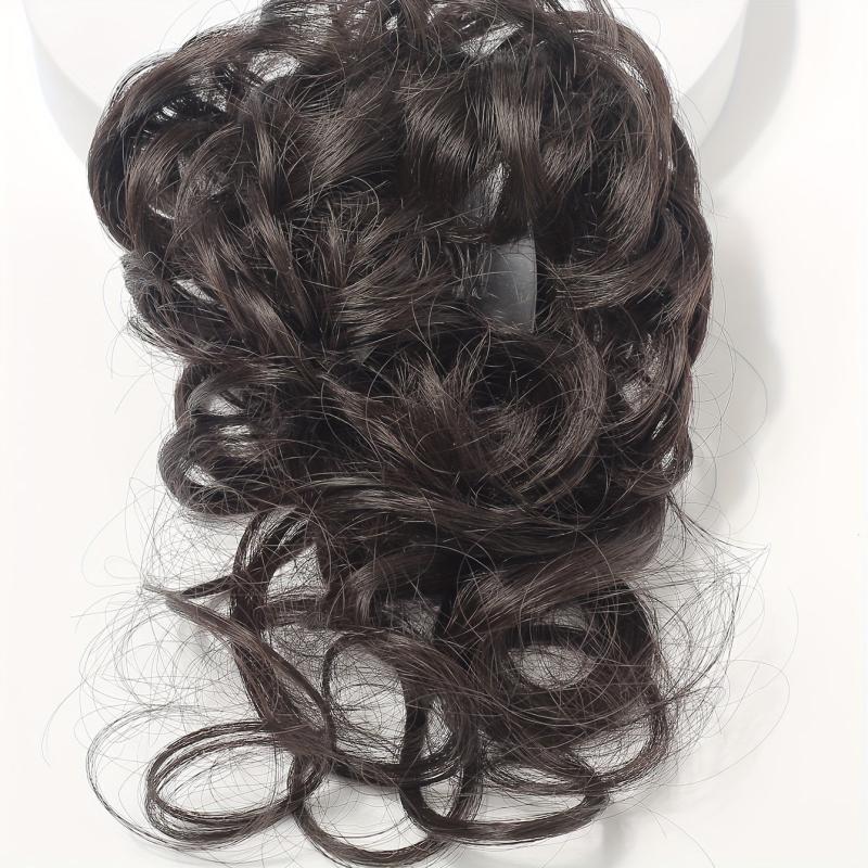 Curly Wigs Ponytail Hair Extension PVC Simulation Hair