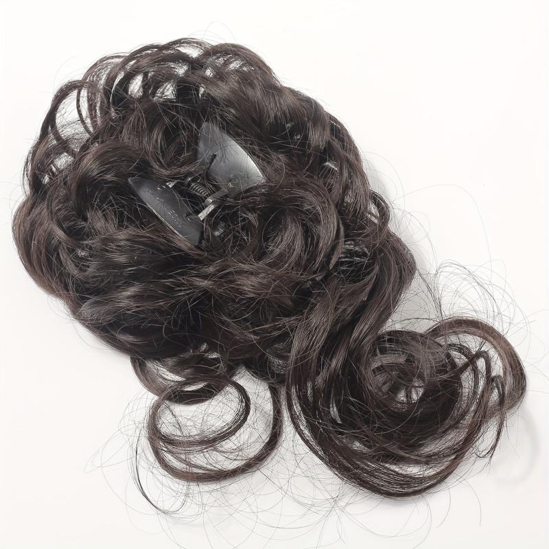 Curly Wigs Ponytail Hair Extension PVC Simulation Hair