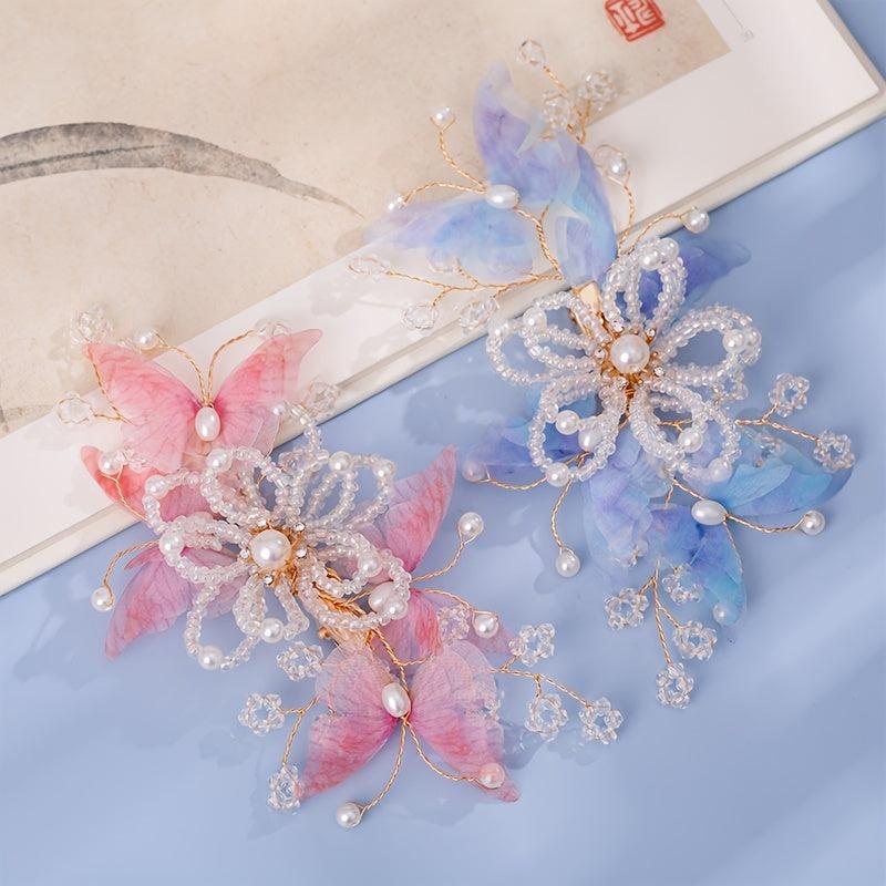 Vintage Golden Floral Hair Clip Bridal Accessories