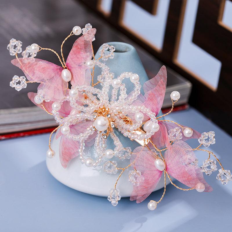 Vintage Golden Floral Hair Clip Bridal Accessories