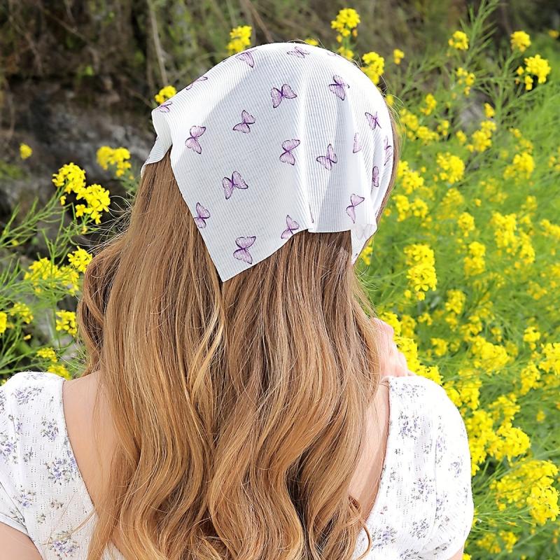 Butterfly Pattern Headband Triangle Bandana Bundle Hairband