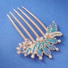 Flower Rhinestones Hair Combs Accessories for Mother's Birthday